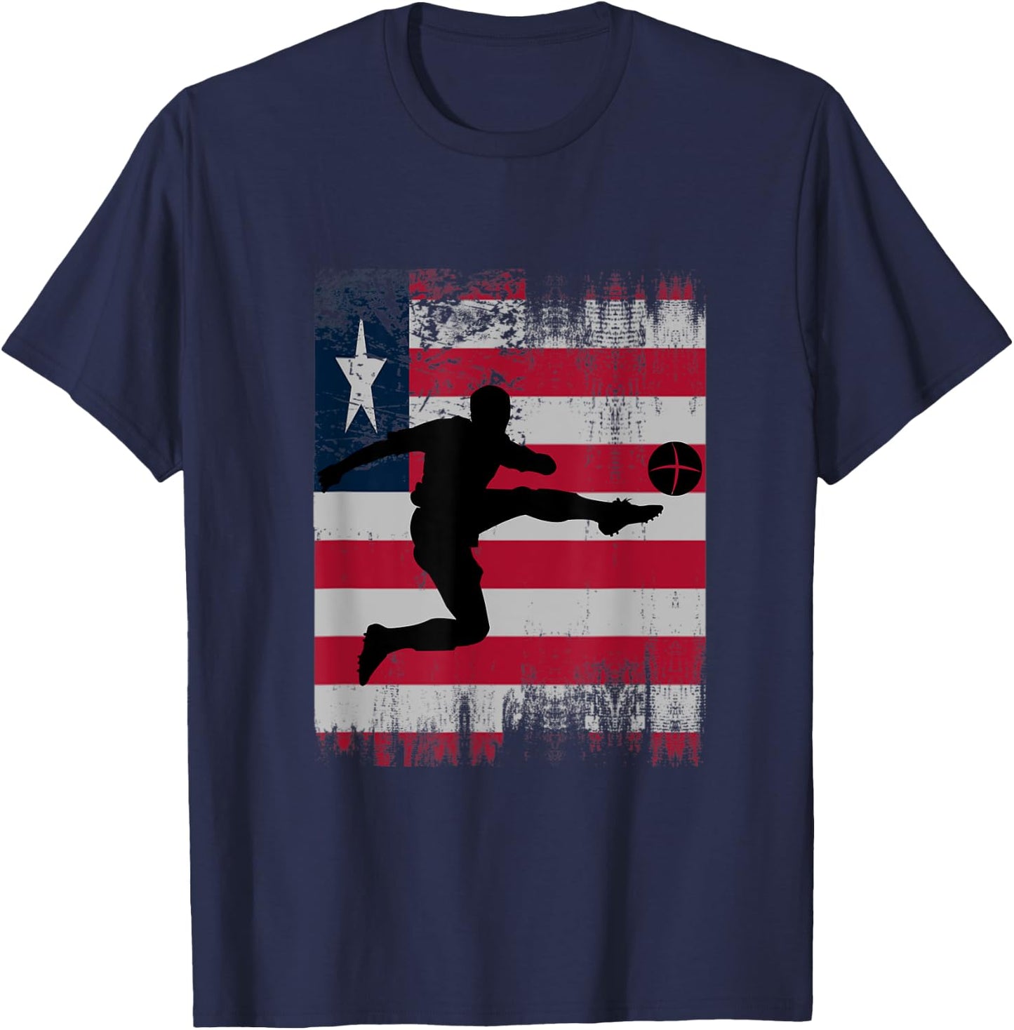 Liberia Soccer Liberian Football Liberia futbol team T-Shirt - T-Shirt | Navy