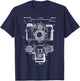 Photography Lover Gift Camera Vintage Patent Print T-Shirt - T-Shirt | Navy