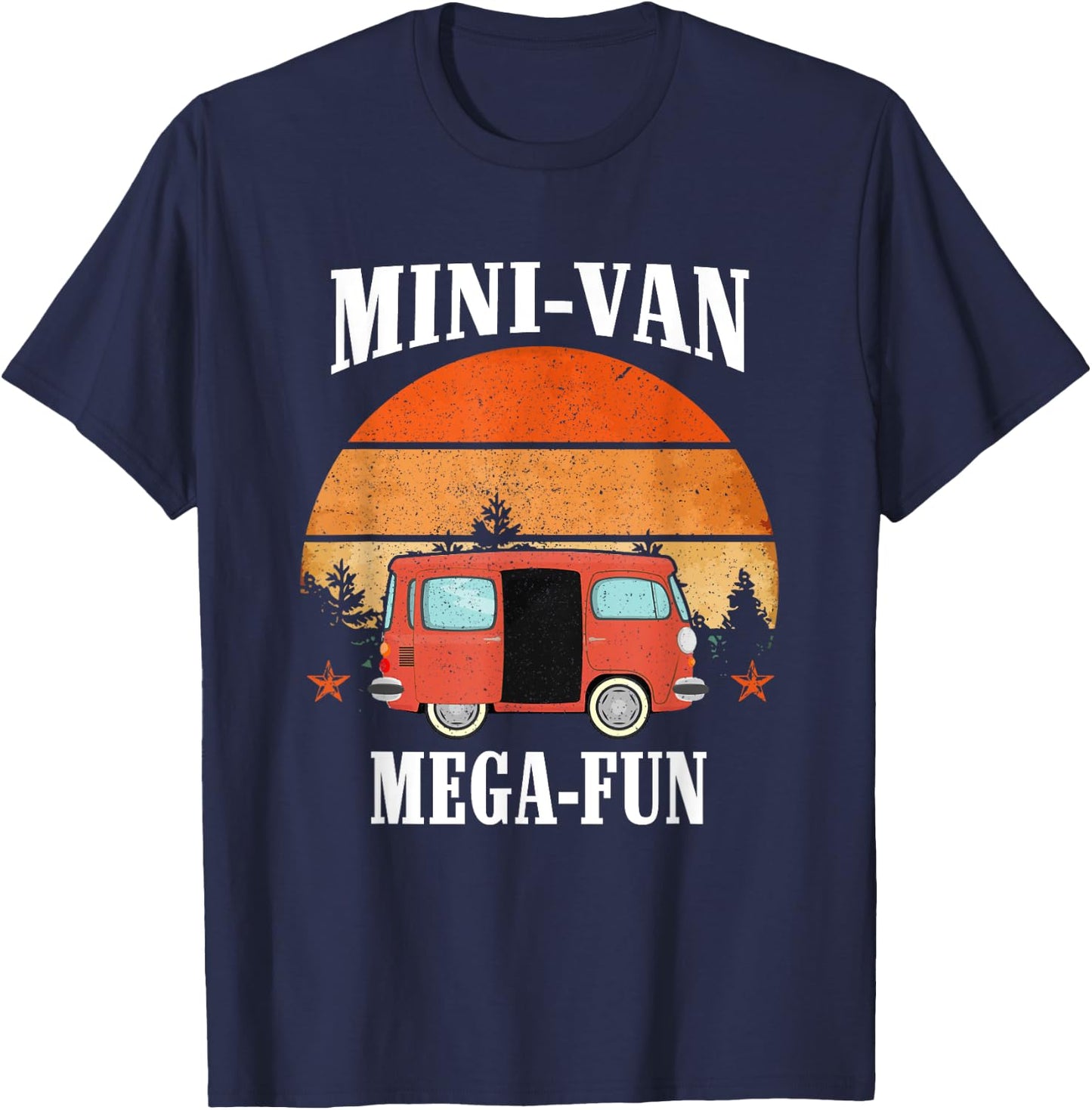 Mini Van Mega Fun Travel Outdoor Driving T-Shirt - T-Shirt | Navy
