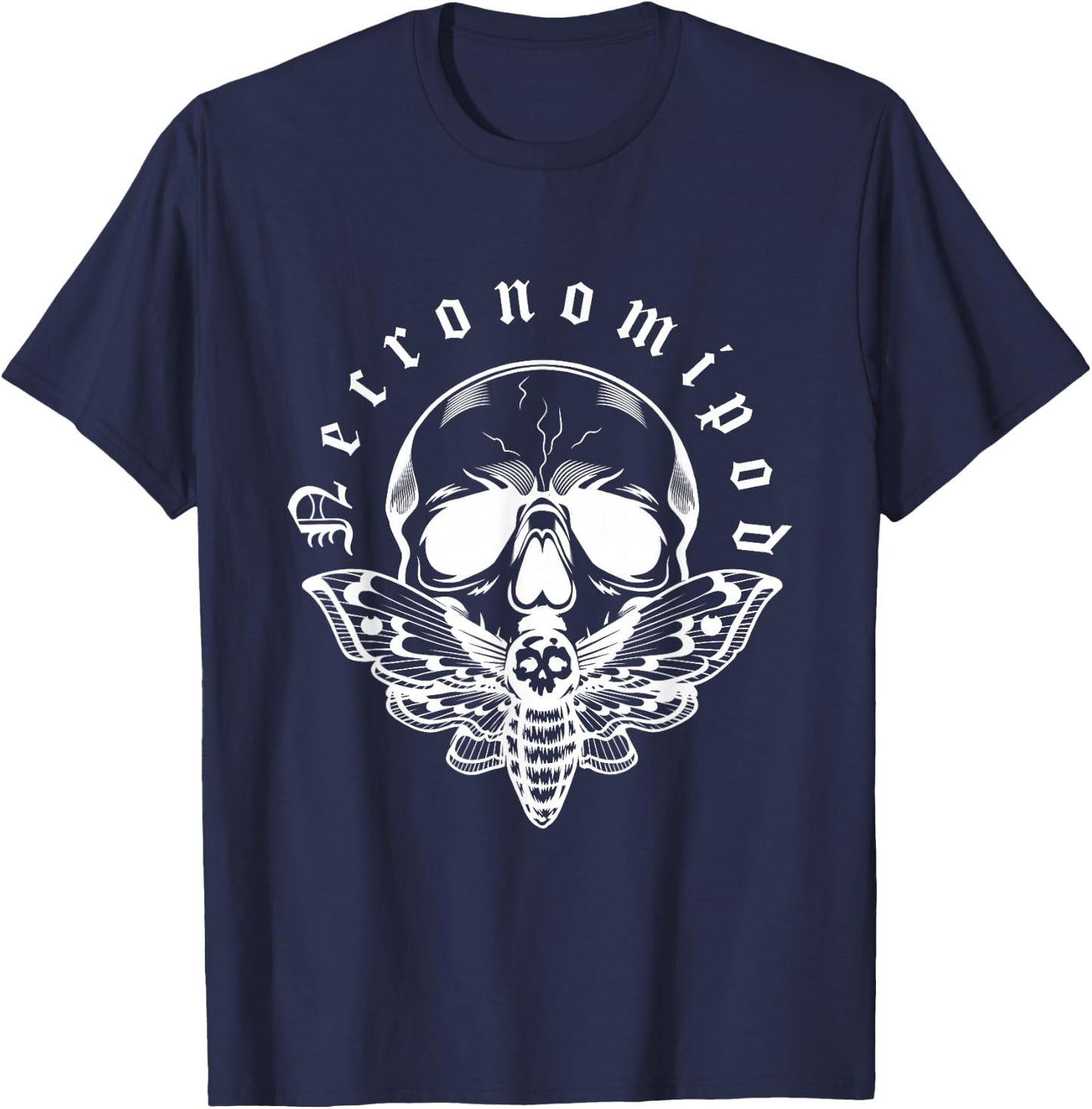Necronomipod Moth T-Shirt - T-Shirt | Navy