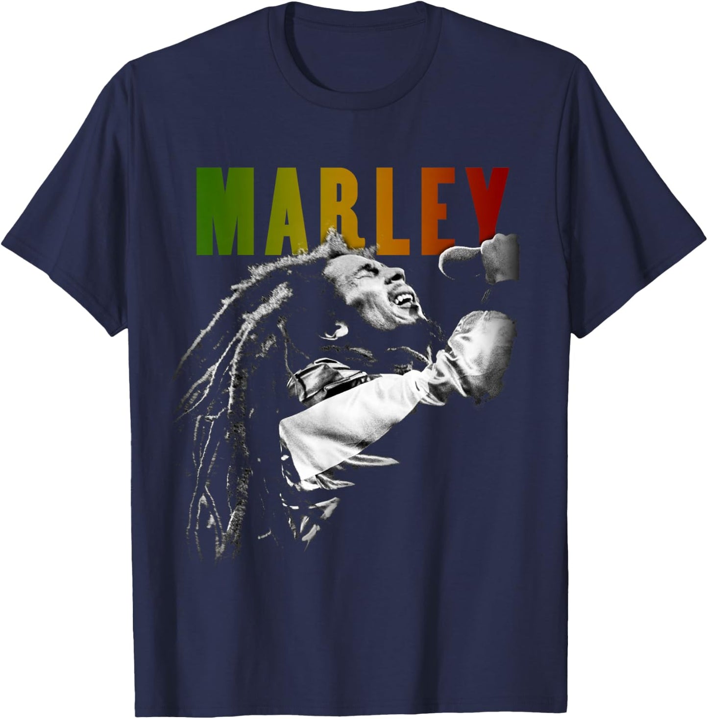 Bob Marley Rastaman Vibration Washed T-Shirt - T-Shirt | Navy