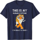 This Is My Human Costume I'm Really A Tiger Cute Tiger Lover T-Shirt - T-Shirt | Navy