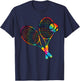 Tennis Tie Dye Rainbow Kids Boys Teenage Men Girls Cool T-Shirt - T-Shirt | Navy
