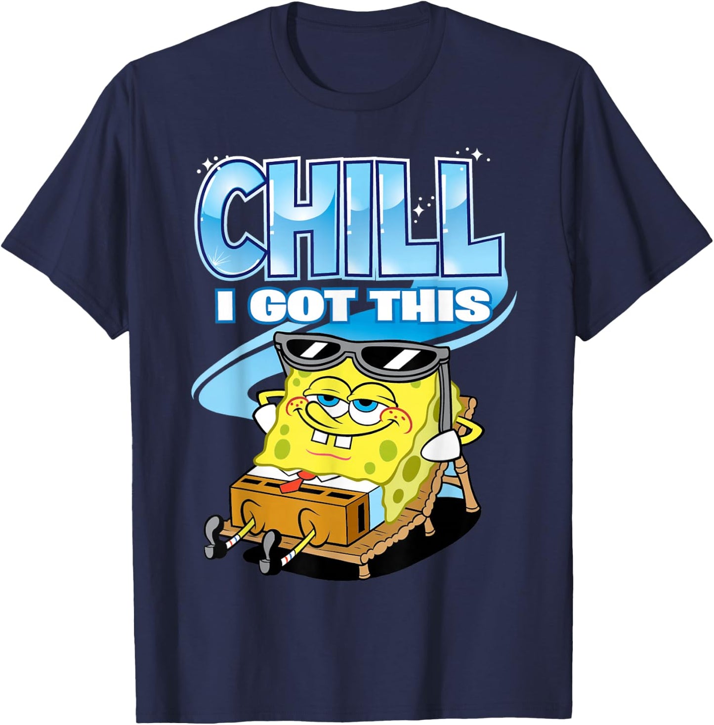 Spongebob Chill I Got This T-Shirt - T-Shirt | Navy