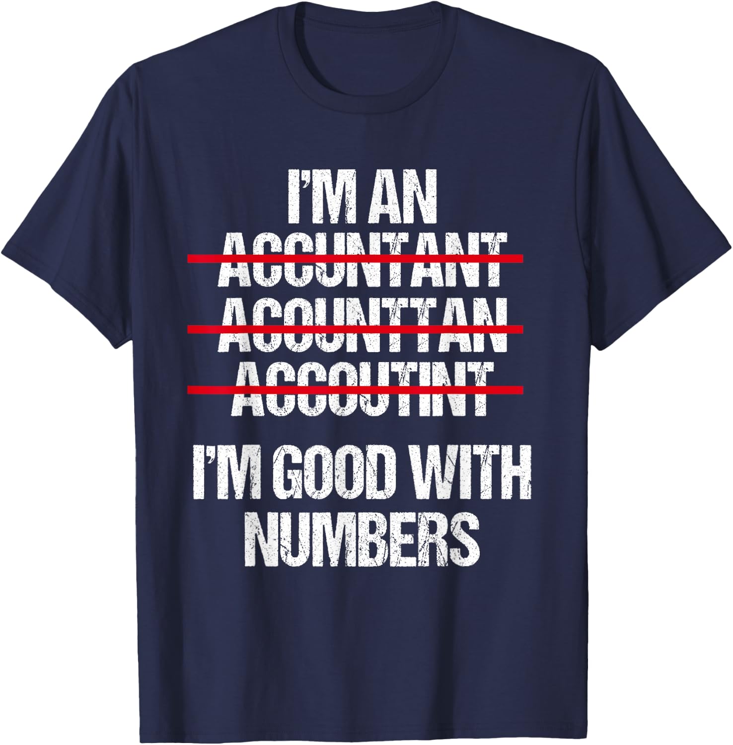 Registered Qualified Accountant Financial Statement Analysis T-Shirt - T-Shirt | Navy