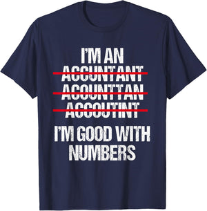 Registered Qualified Accountant Financial Statement Analysis T-Shirt - T-Shirt | Navy