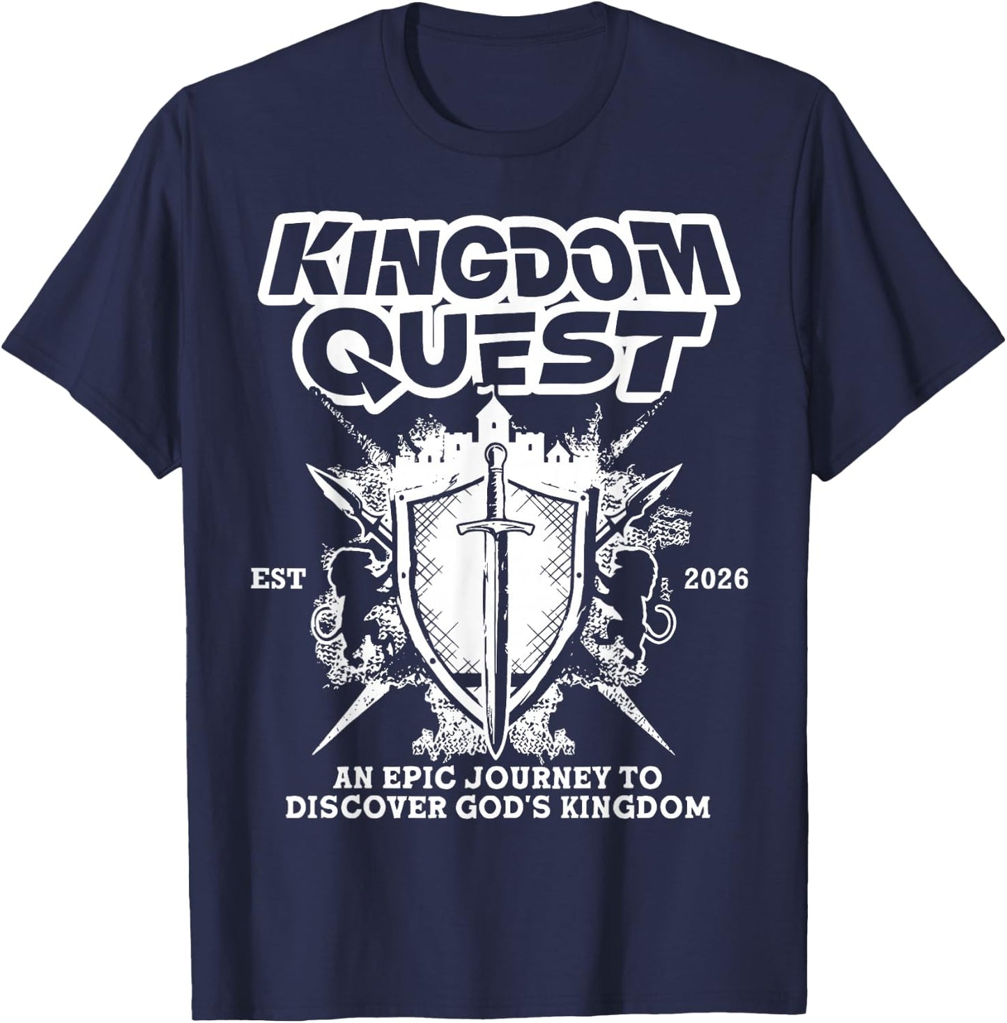Kingdom Quest Vbs 2026 Vacation Bible School Church Camp T-Shirt - T-Shirt | Navy