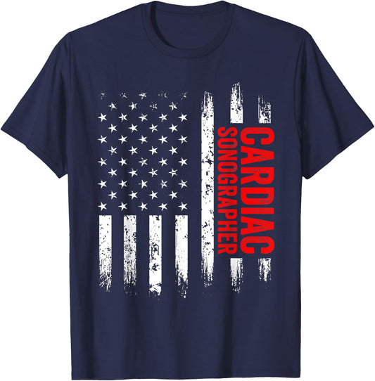 Cardiac Sonographer Echo Tech RDCS T-Shirt - T-Shirt | Navy