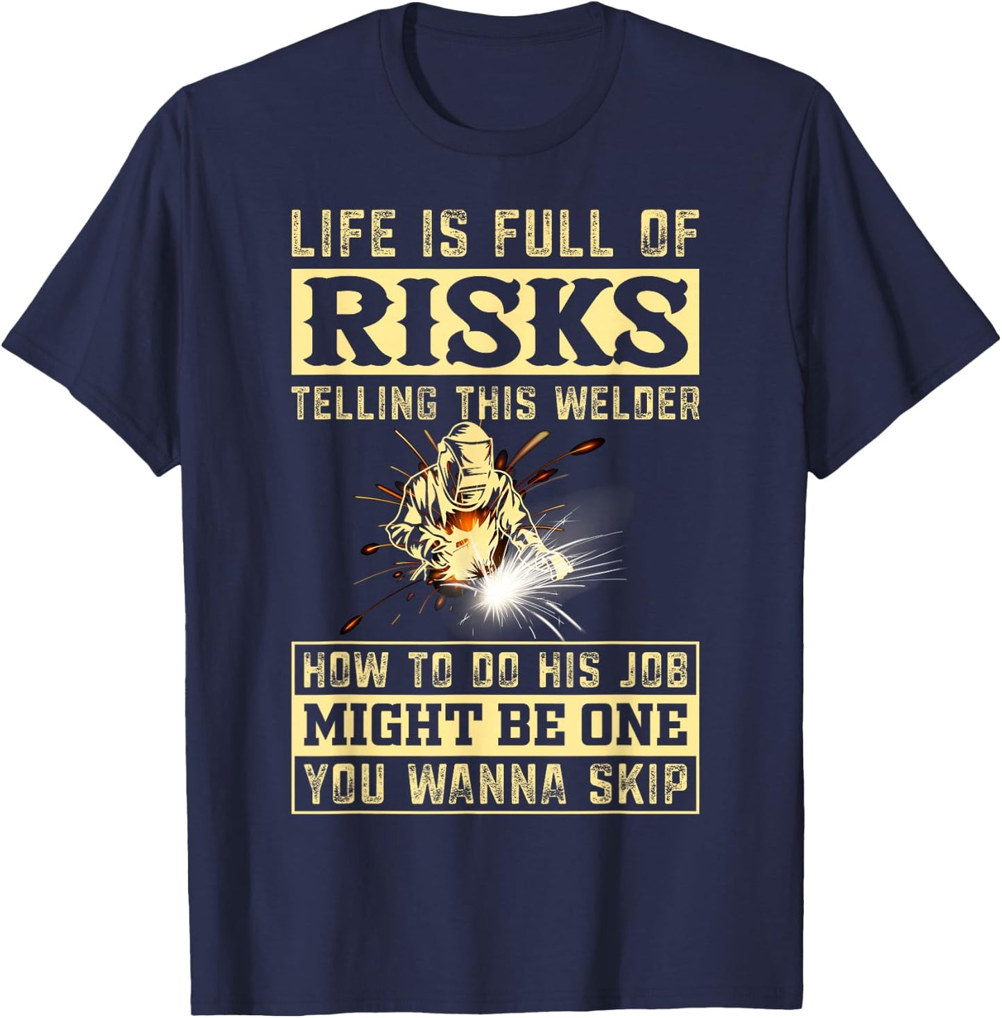 Funny Welding Gear Welder Men Small T-Shirt - T-Shirt | Navy