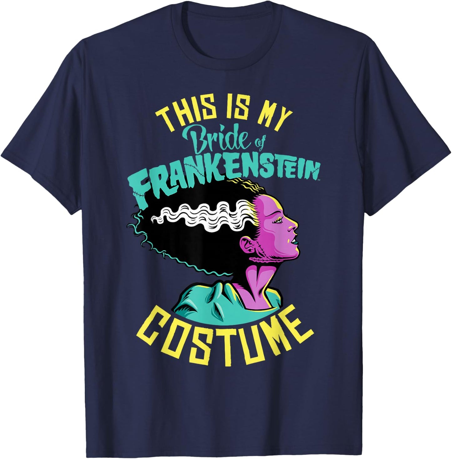 Universal Monsters Frankenstein Bride Costume T-Shirt - T-Shirt | Navy