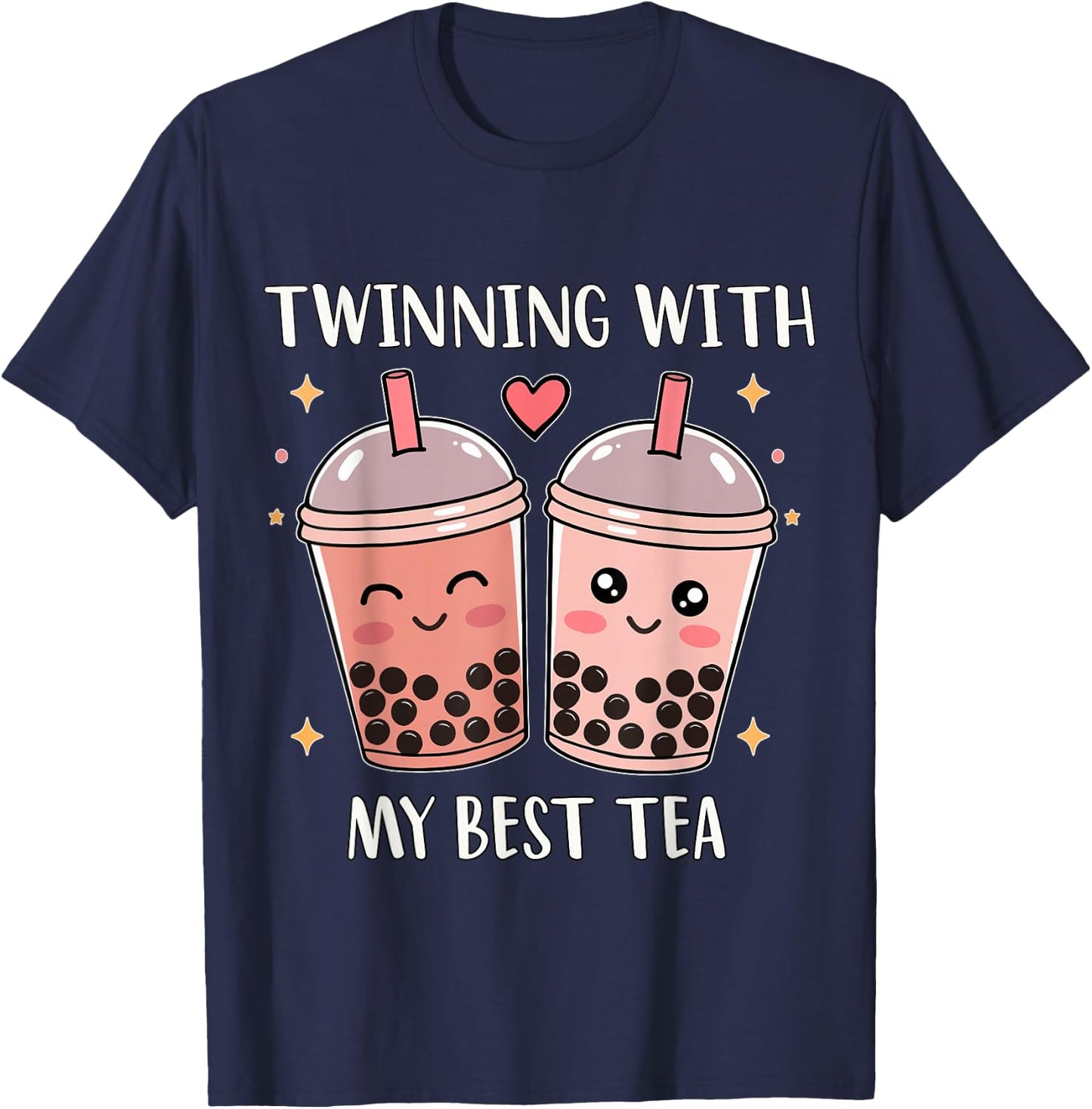 Twinning with My Bestie, Spirit Week Girls Kids Day Best Tea T-Shirt - T-Shirt | Navy