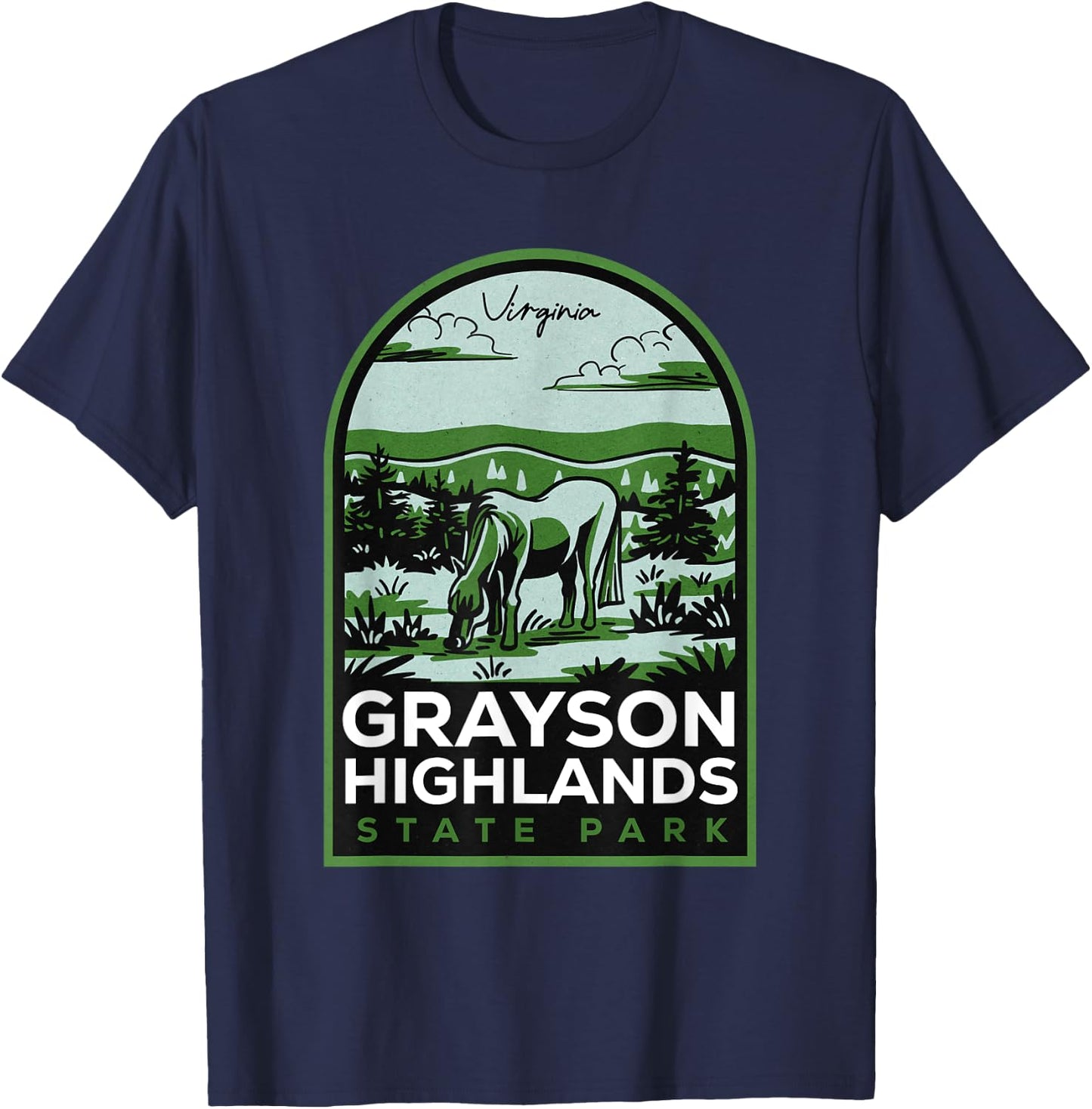 Grayson Highlands State Park Virginia T-Shirt - T-Shirt | Navy