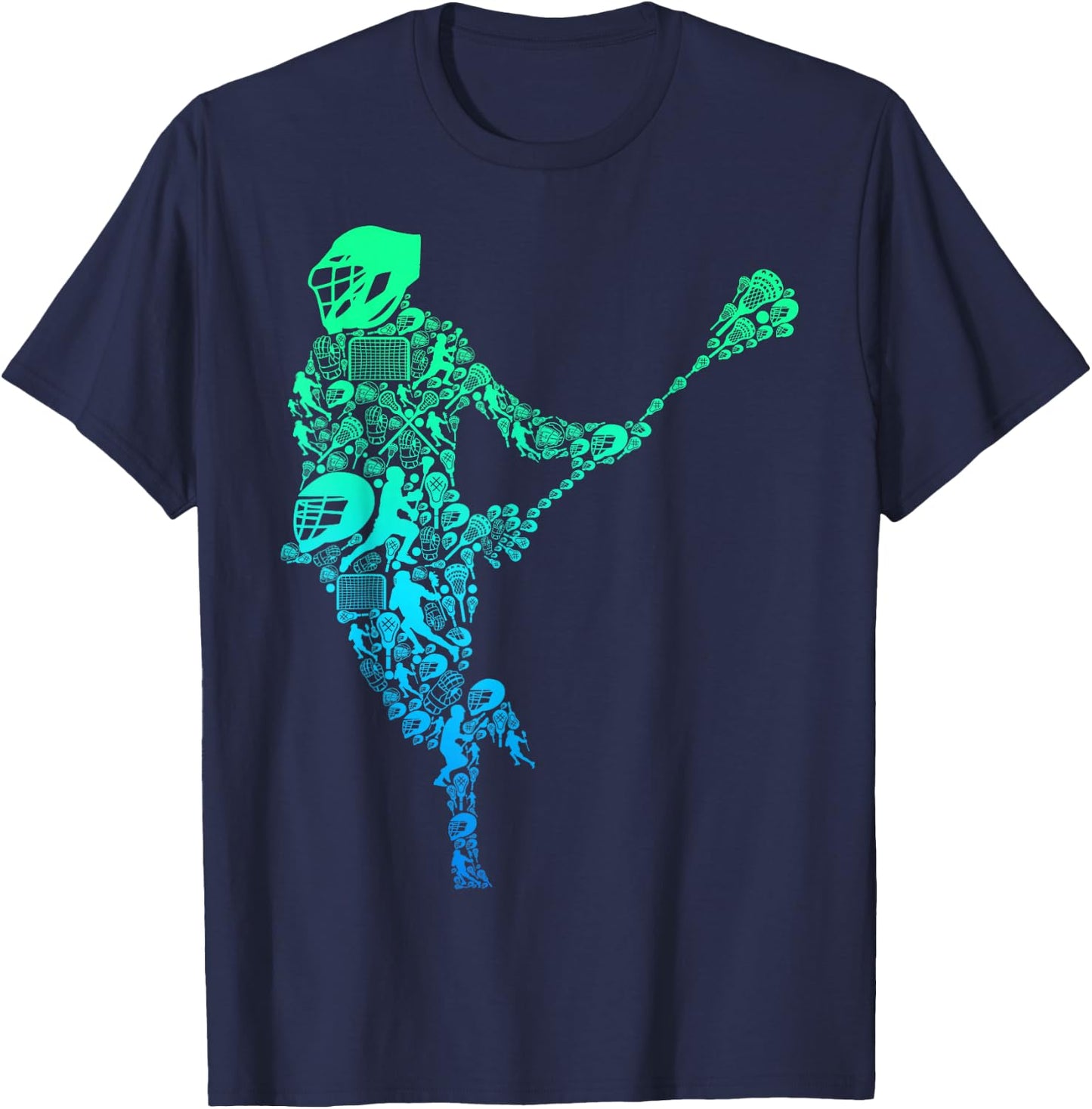 Lacrosse Player Youth Men Boys Kids Small T-Shirt - T-Shirt | Navy