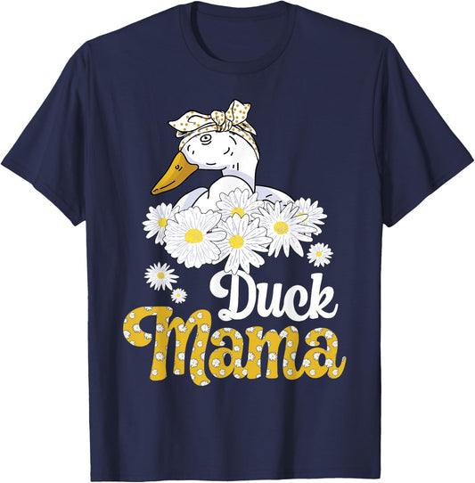 Duck Mama Funny Duck Lover Owner Farmer T-Shirt - T-Shirt | Navy
