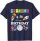 Grandma of The Birthday Boy Astronaut Family Space Planets T-Shirt - T-Shirt | Navy