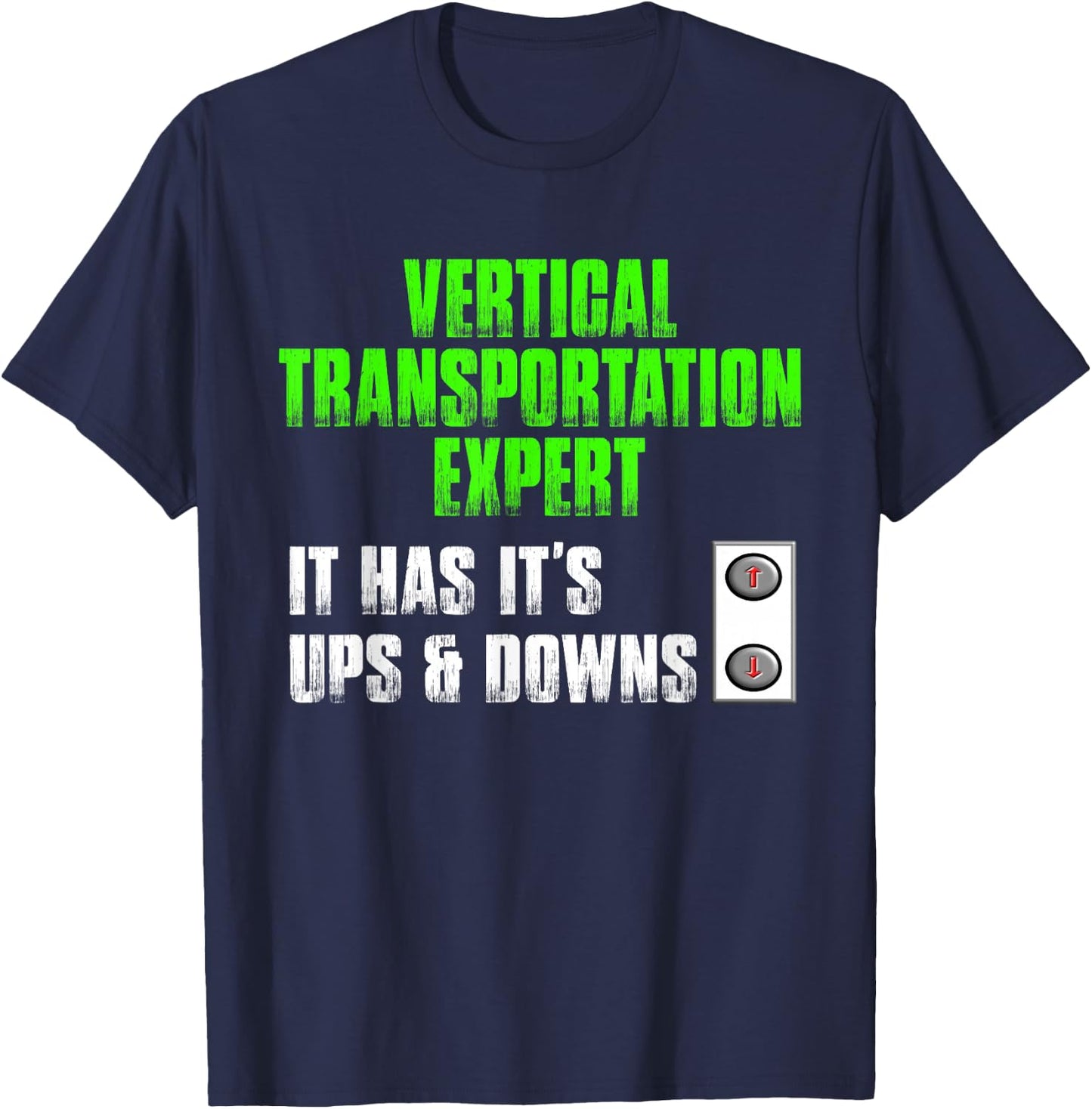 Elevator Mechanic Funny Repair Elevator Technician T-Shirt - T-Shirt | Navy