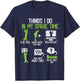 Things I Do In My Spare Time Golf Player Cool Golfing Golfer T-Shirt - T-Shirt | Navy