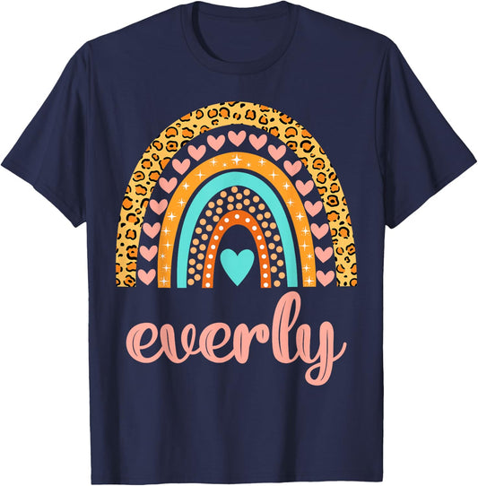Everly Everly Name Birthday Shirt Gift T-Shirt - T-Shirt | Navy