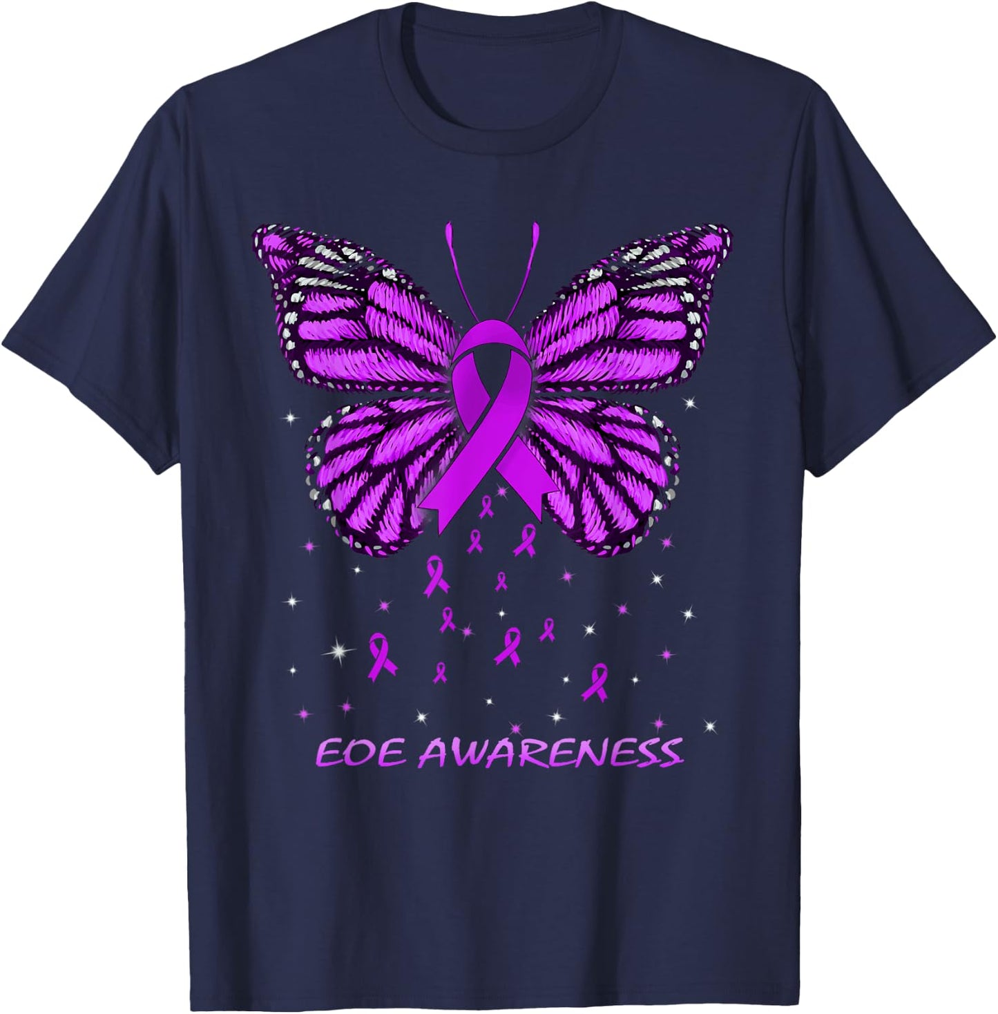 EOE Awareness Butterfly T-Shirt - T-Shirt | Navy