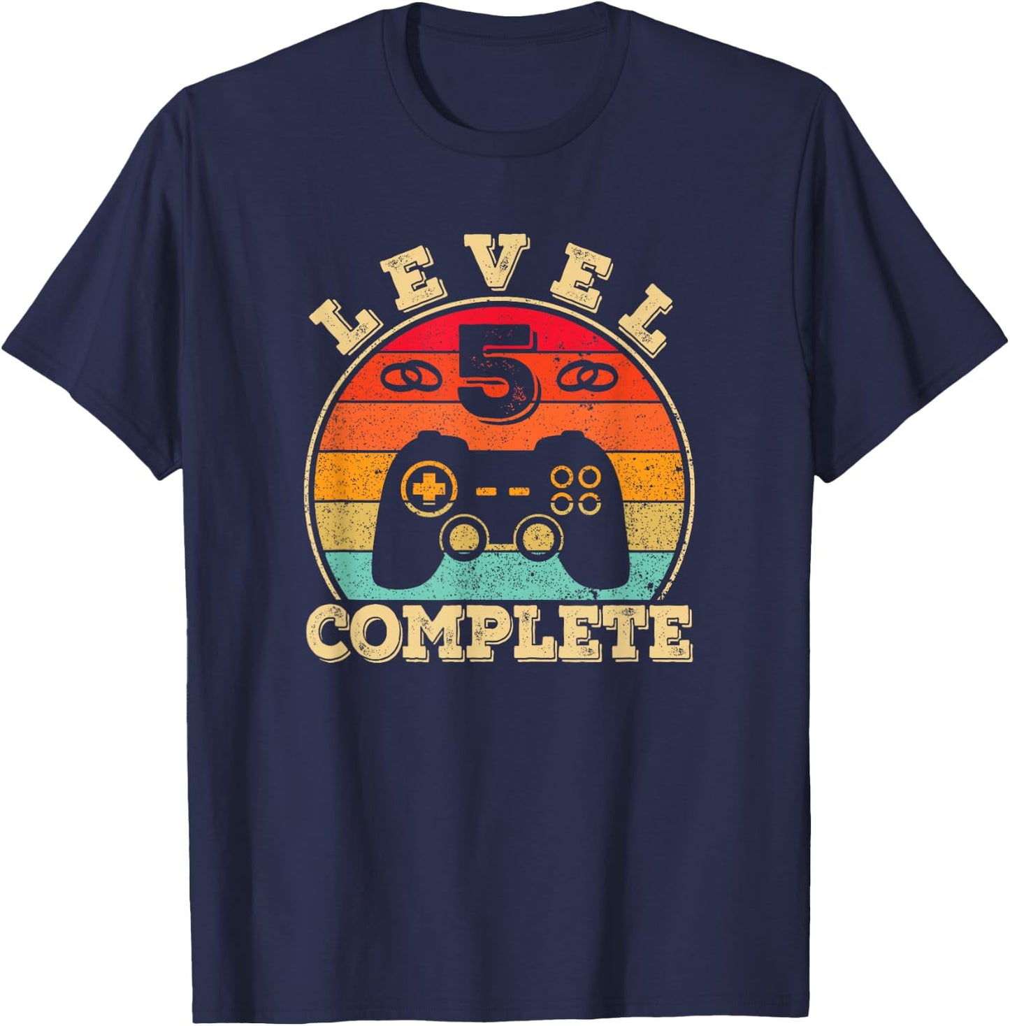 5th Wedding Anniversary - 5 Years Married - Level 5 Complete T-Shirt - T-Shirt | Navy