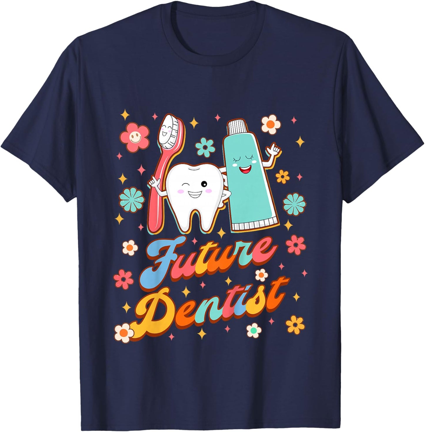Kids Funny Baby Shower Dental Hygienist Mommy & Me Future Dentist T-Shirt - T-Shirt | Navy