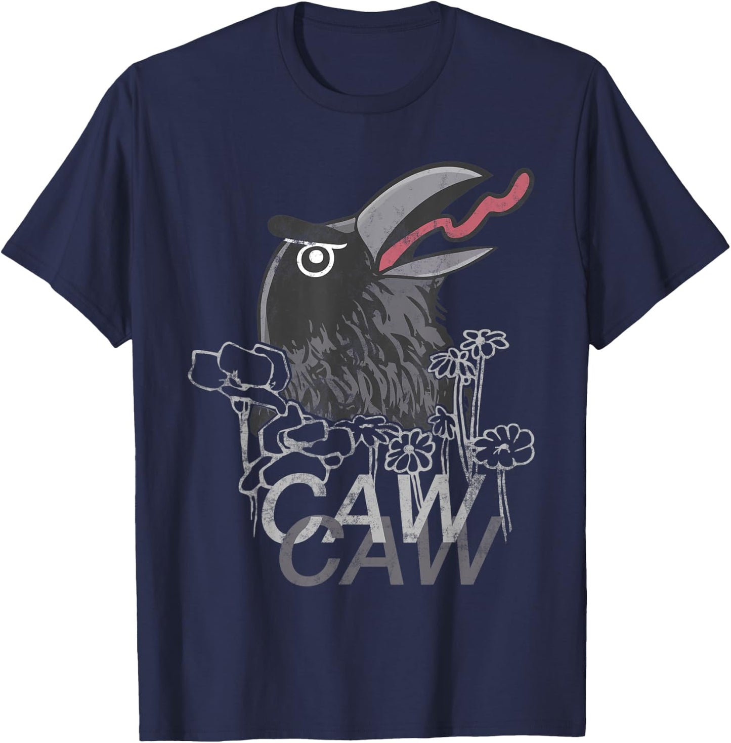 Crow Caw Caw T-Shirt - T-Shirt | Navy