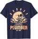 Badass Plumber Est. 1999 Funny Plumbing T-Shirt - T-Shirt | Navy