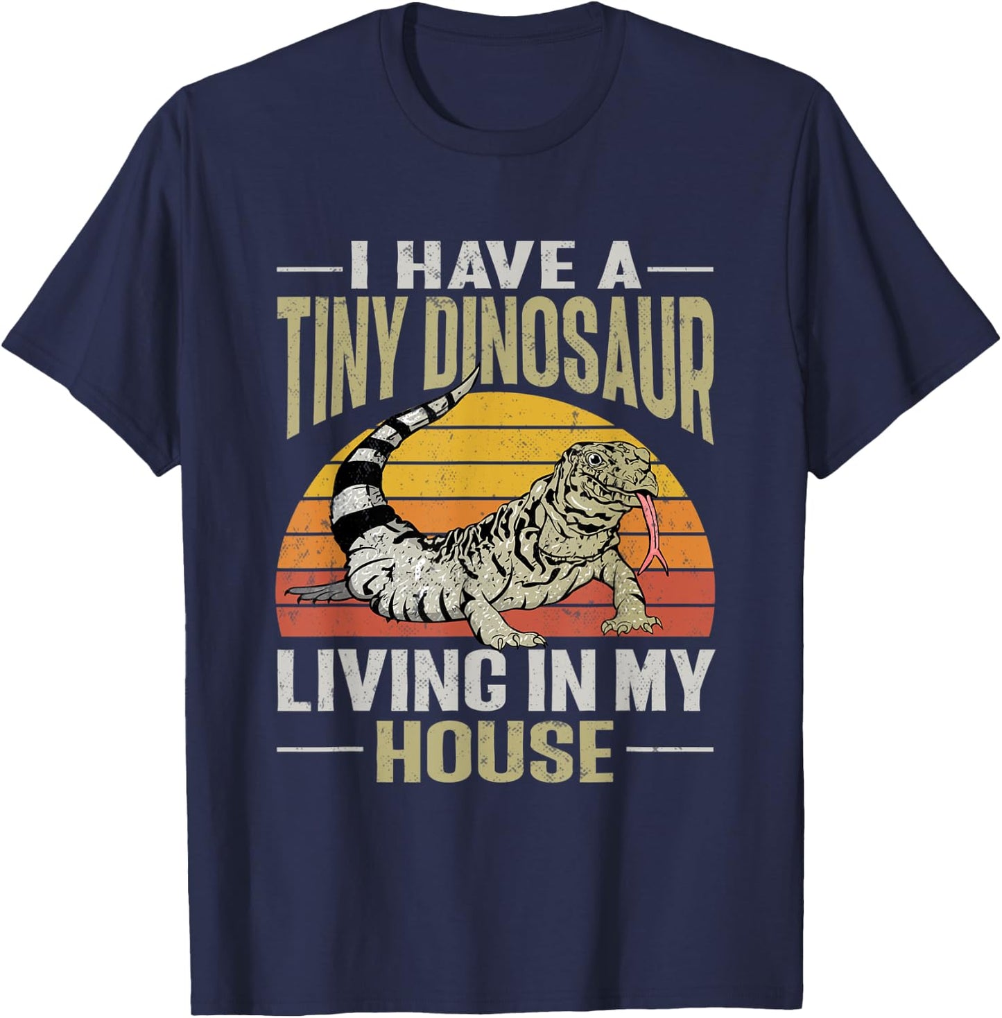 Tegu Lizard Reptile Herpetologist T-Shirt - T-Shirt | Navy