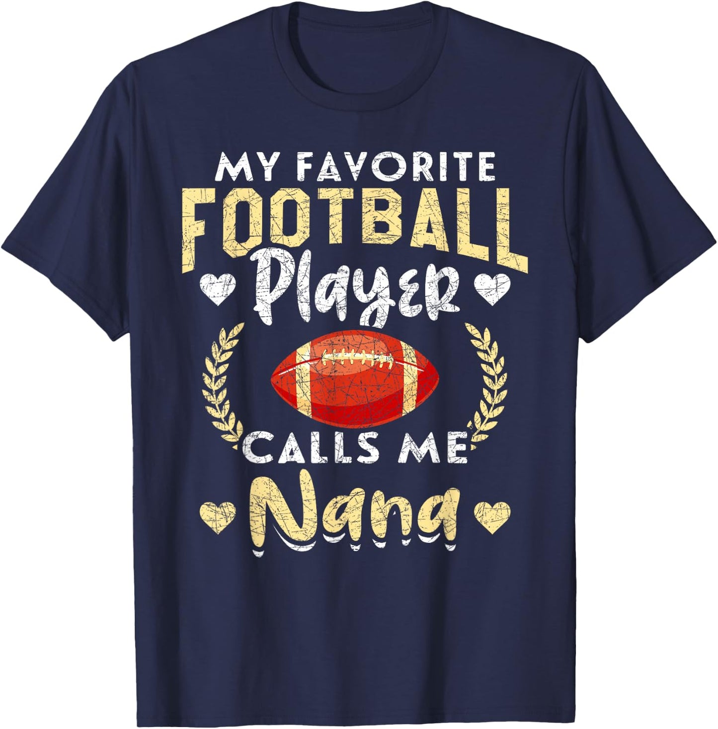 Funny Retired Football Player Grandma Nana American Football T-Shirt - T-Shirt | Navy