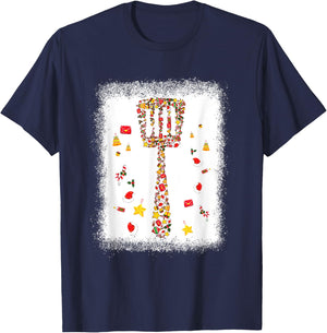 YXen Wooden Spatula Christmas Pajama Merry Xmas Cooking Mom T-Shirt - T-Shirt | Navy
