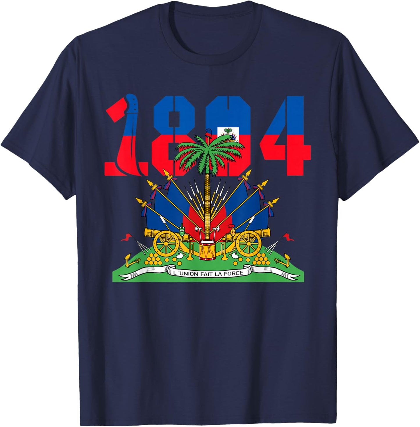 Haitian Revolution 1804 Flag Day T-Shirt - T-Shirt | Navy