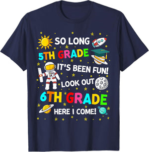 So long 5th grade its been fun astronaut space graduation T-Shirt - T-Shirt | Navy