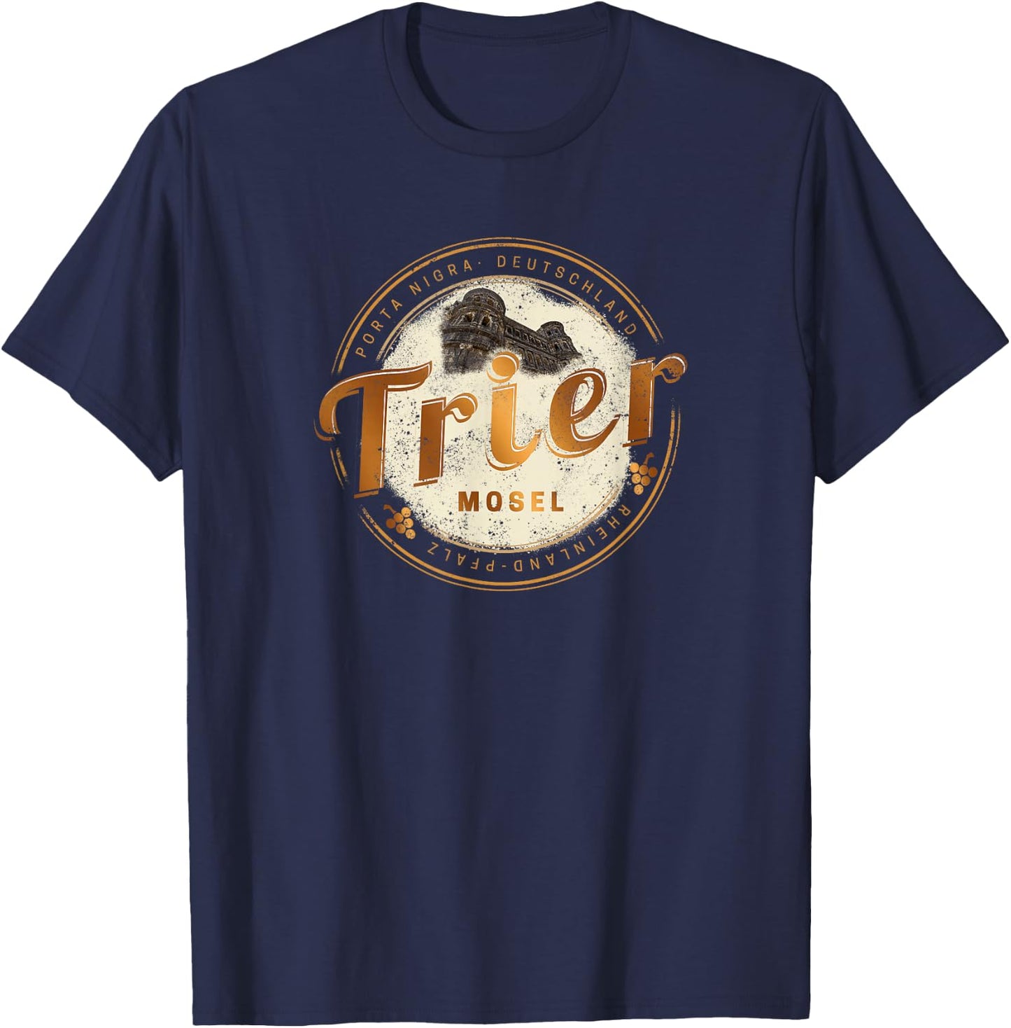 Trier Vintage Moselle Rhineland-Palatinate Germany T-Shirt - T-Shirt | Navy
