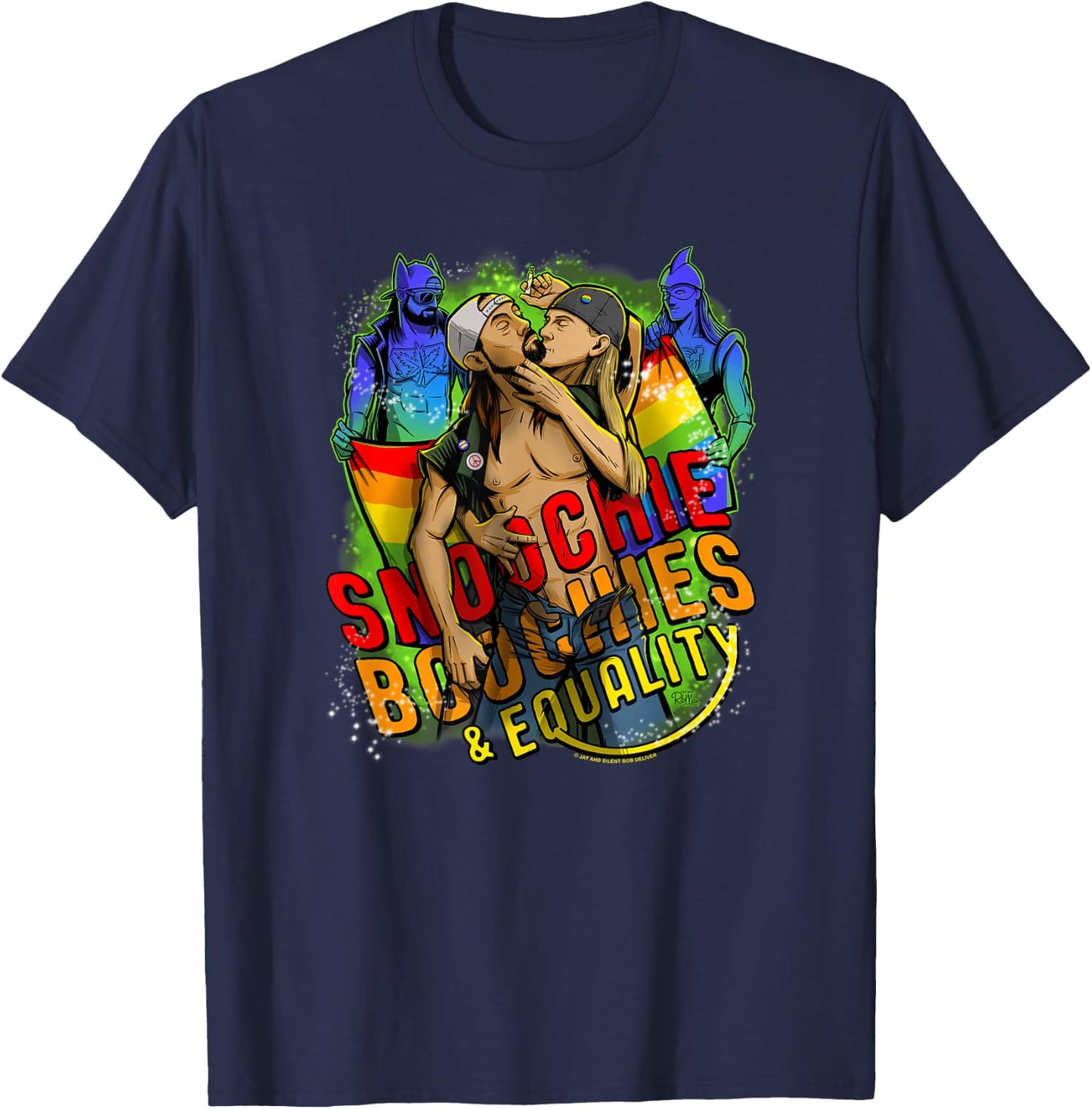 Jay and Silent Bob Pride Snoochie Boochies & Equality T-Shirt - T-Shirt | Navy