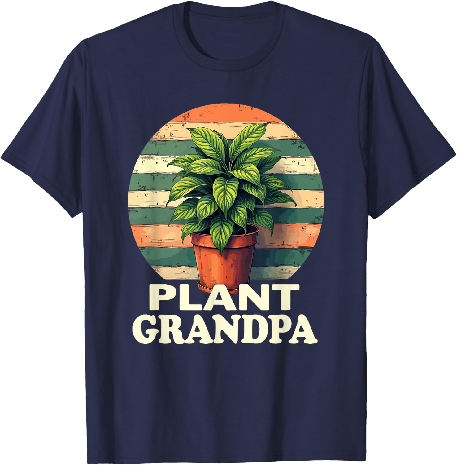 Plant Grandpa Nature Botanical Gardener Plant Gardening T-Shirt - T-Shirt | Navy