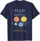 Dad Daddy 1st Birthday First Trip Around The Sun Space Bday T-Shirt - T-Shirt | Navy
