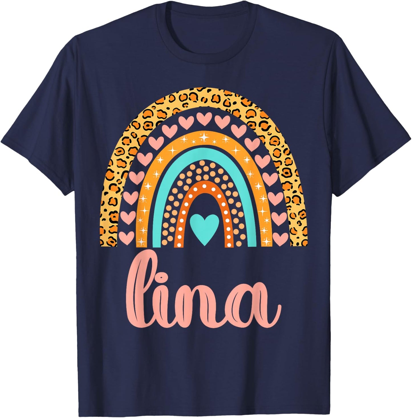 Lina Lina Name Birthday Shirt Gift T-Shirt - T-Shirt | Navy