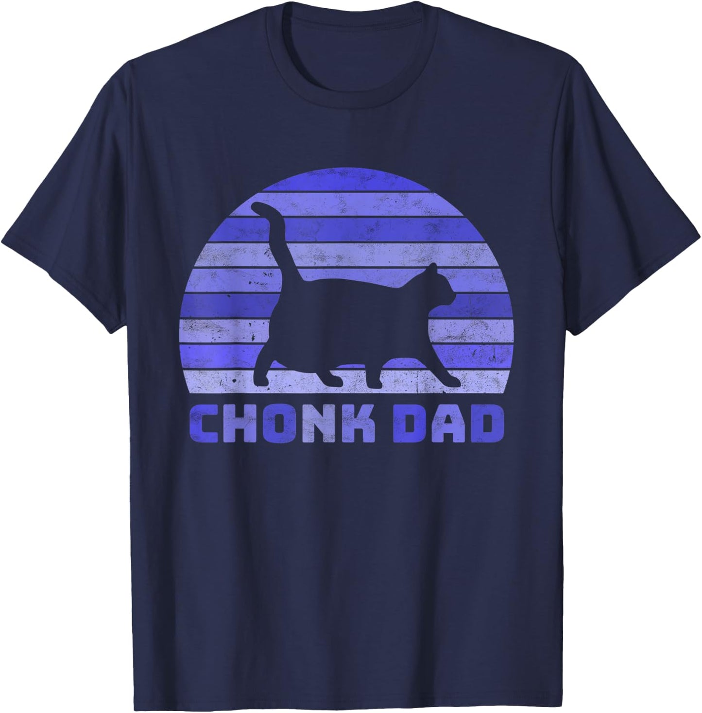 Chonk Cat Scale Chonk Dad Meme Retro Memes T-Shirt - T-Shirt | Navy
