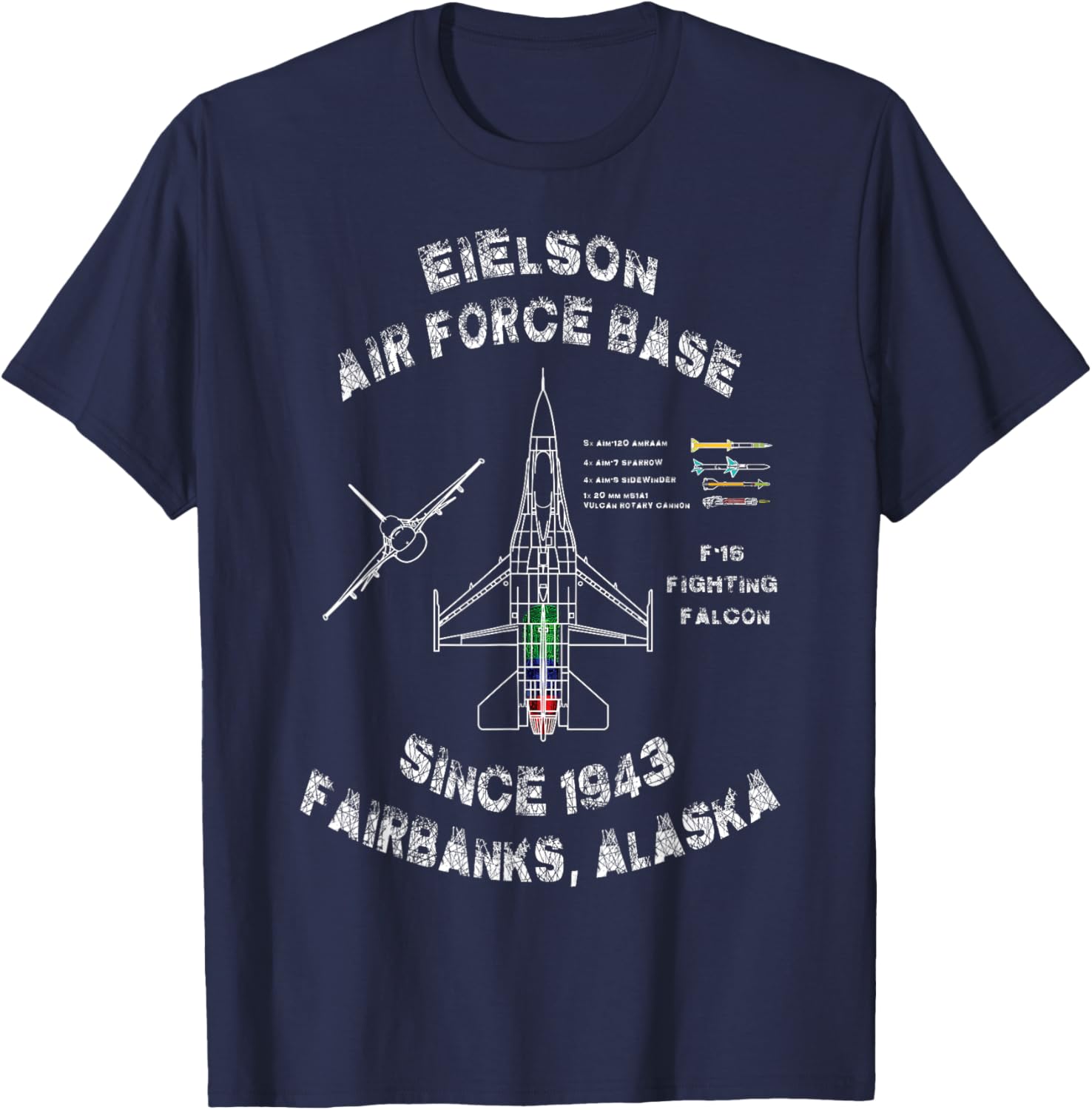 Eielson Air Force Base Specs T-Shirt - T-Shirt | Navy
