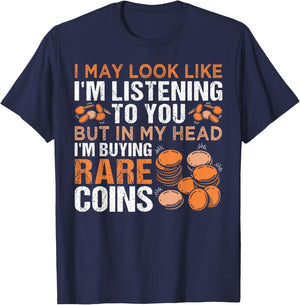 Numismatics Coin Collector Coin Collecting T-Shirt - T-Shirt | Navy