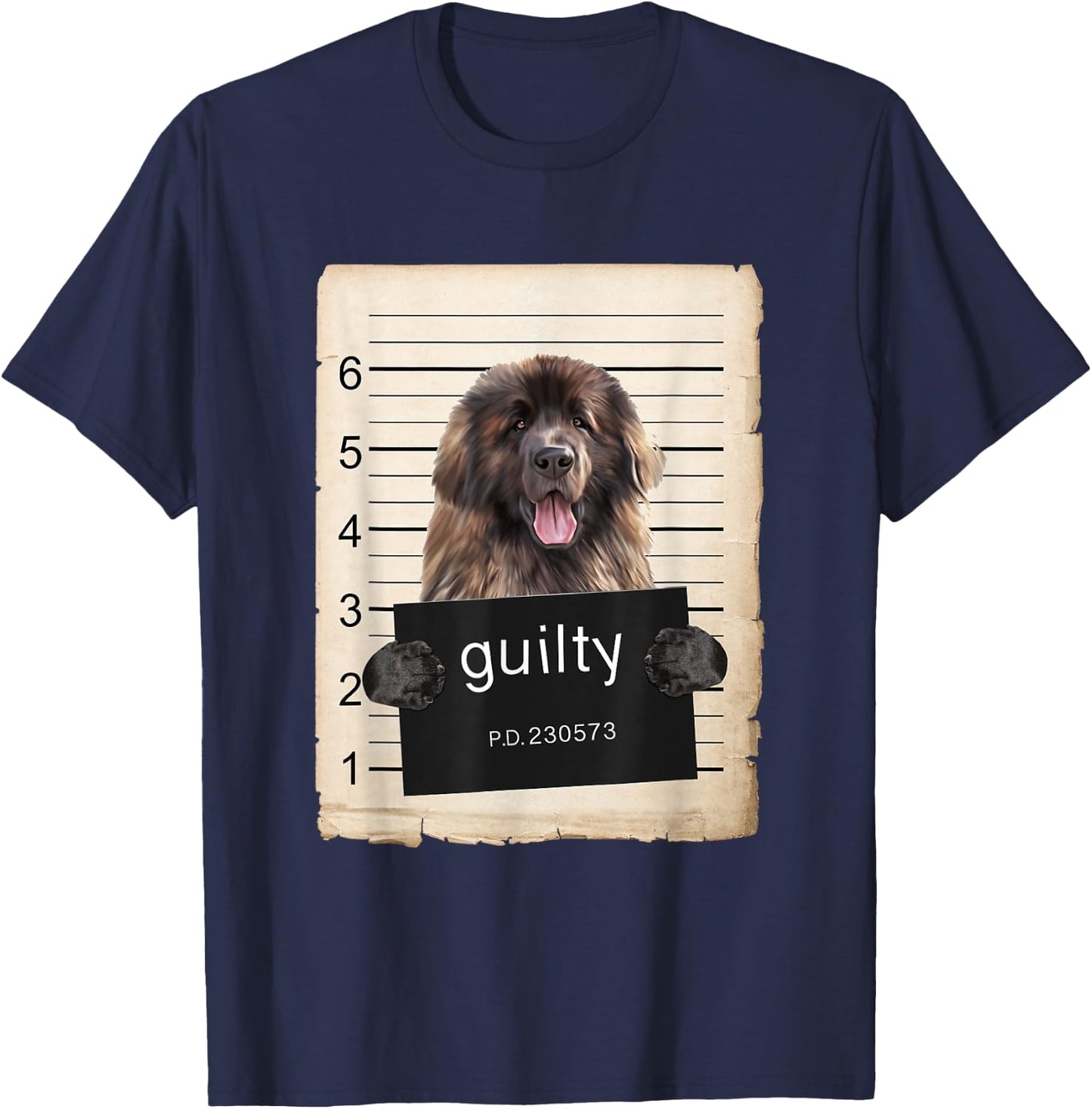 Leonberger mug shot T-Shirt - T-Shirt | Navy