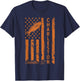 Charleston SC for Redfish Fishing Fishermen USA Flag T-Shirt - T-Shirt | Navy