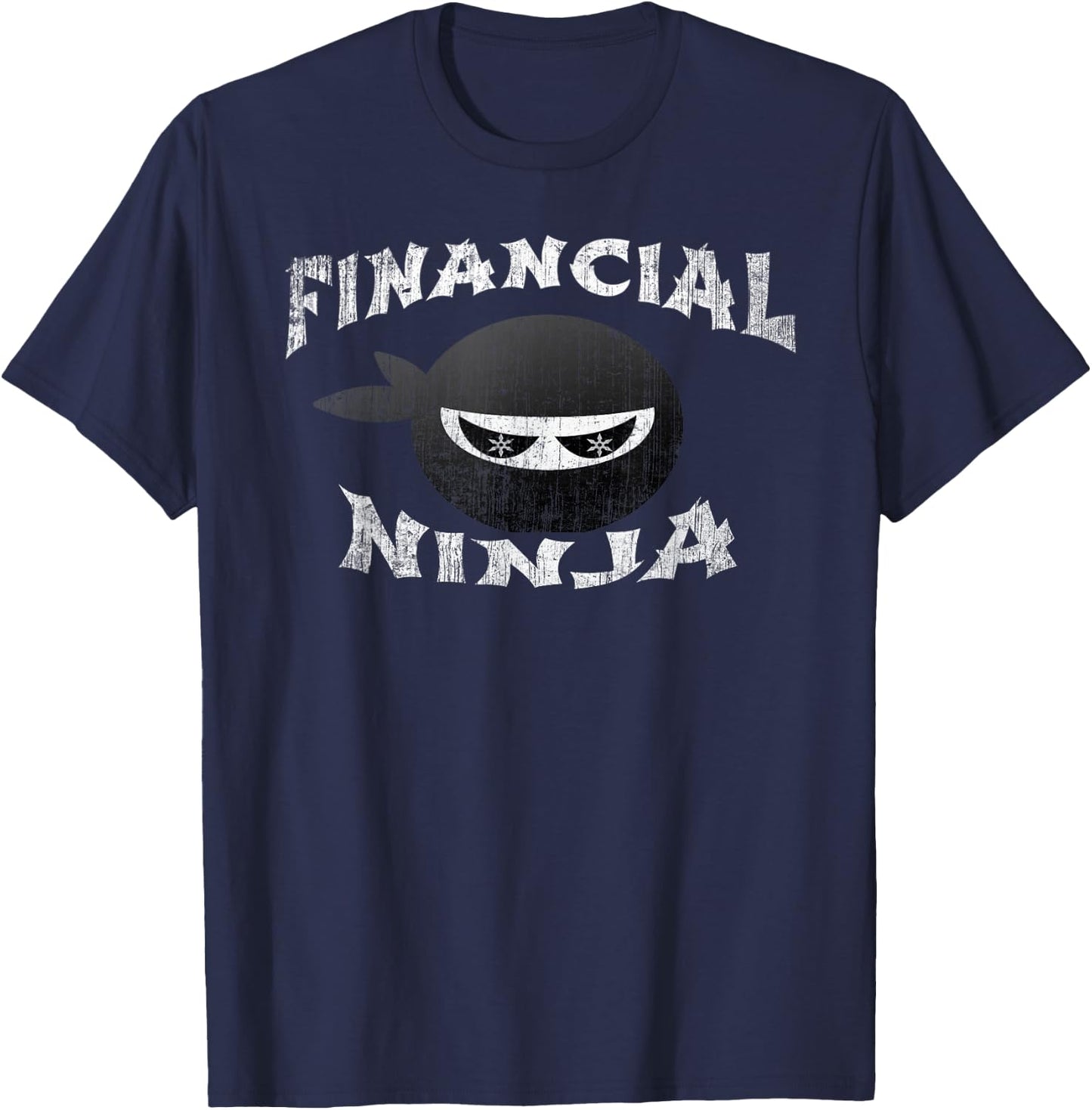Finanz Ninja Guy Multitasking CFO Team Accountant Crew T-Shirt - T-Shirt | Navy