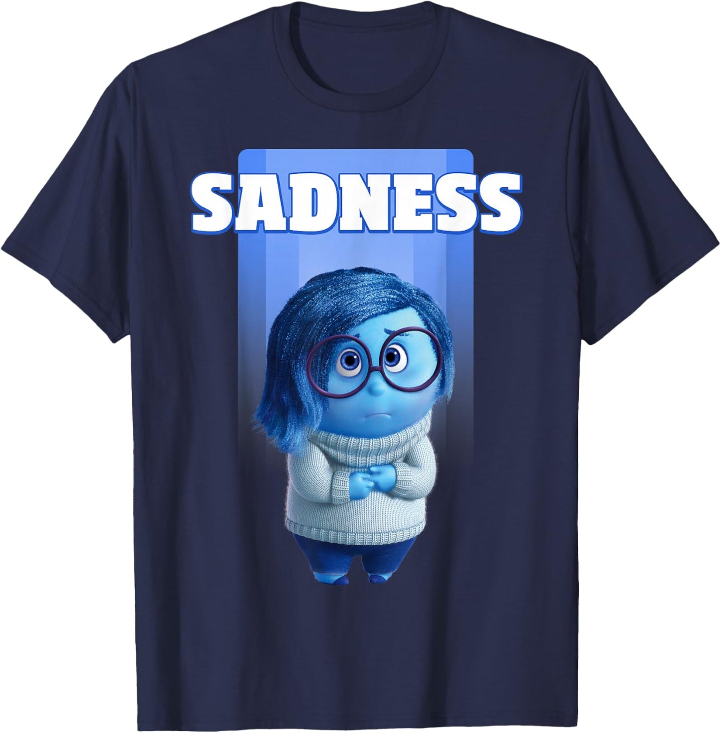 Disney Pixar Inside Out Sadness Portrait T-Shirt - T-Shirt | Navy