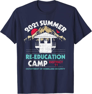 2021 Summer Re-Education Camp Department Homeland Security T-Shirt - T-Shirt | Navy