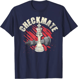 Chess Mat Chess Figure King Chess Player Board Game Chess T-Shirt - T-Shirt | Navy