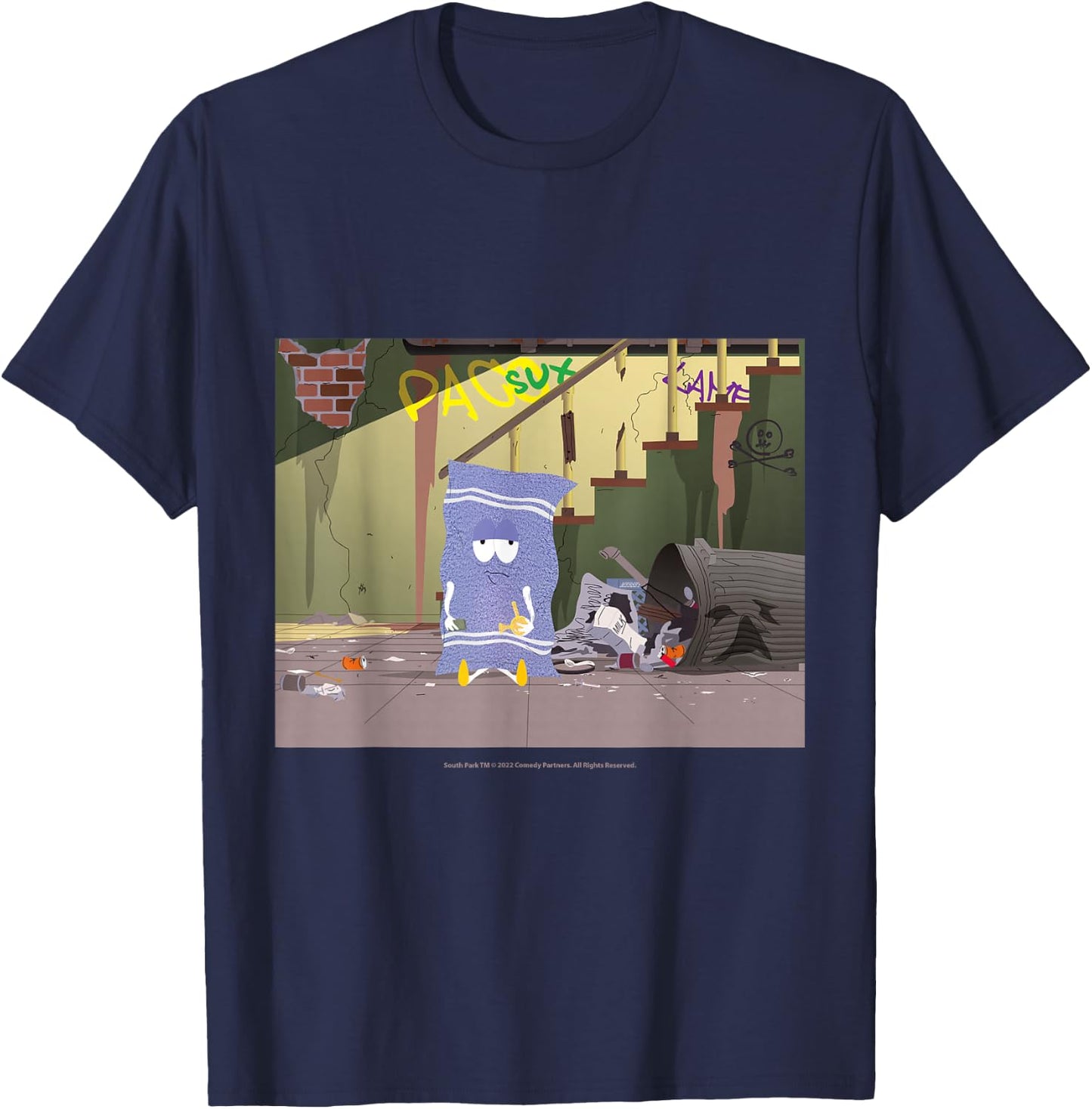 South Park Paco Sux with Towelie T-Shirt - T-Shirt | Navy