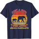 Just A Girl Who Loves Jesus And Elephants - Retro Christian T-Shirt - T-Shirt | Navy