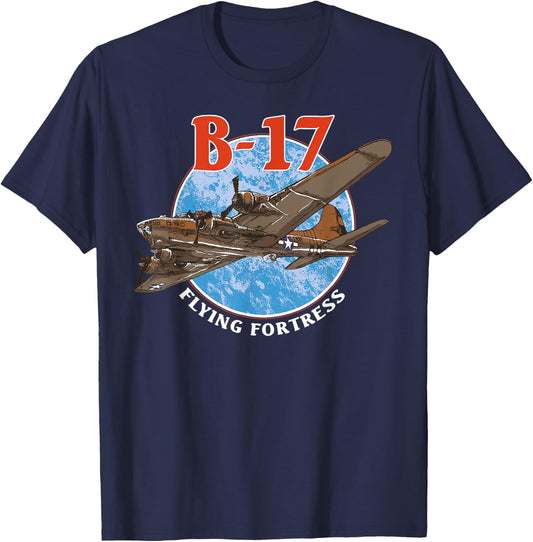 B-17 Flying Fortress World War 2 T-Shirt - T-Shirt | Navy