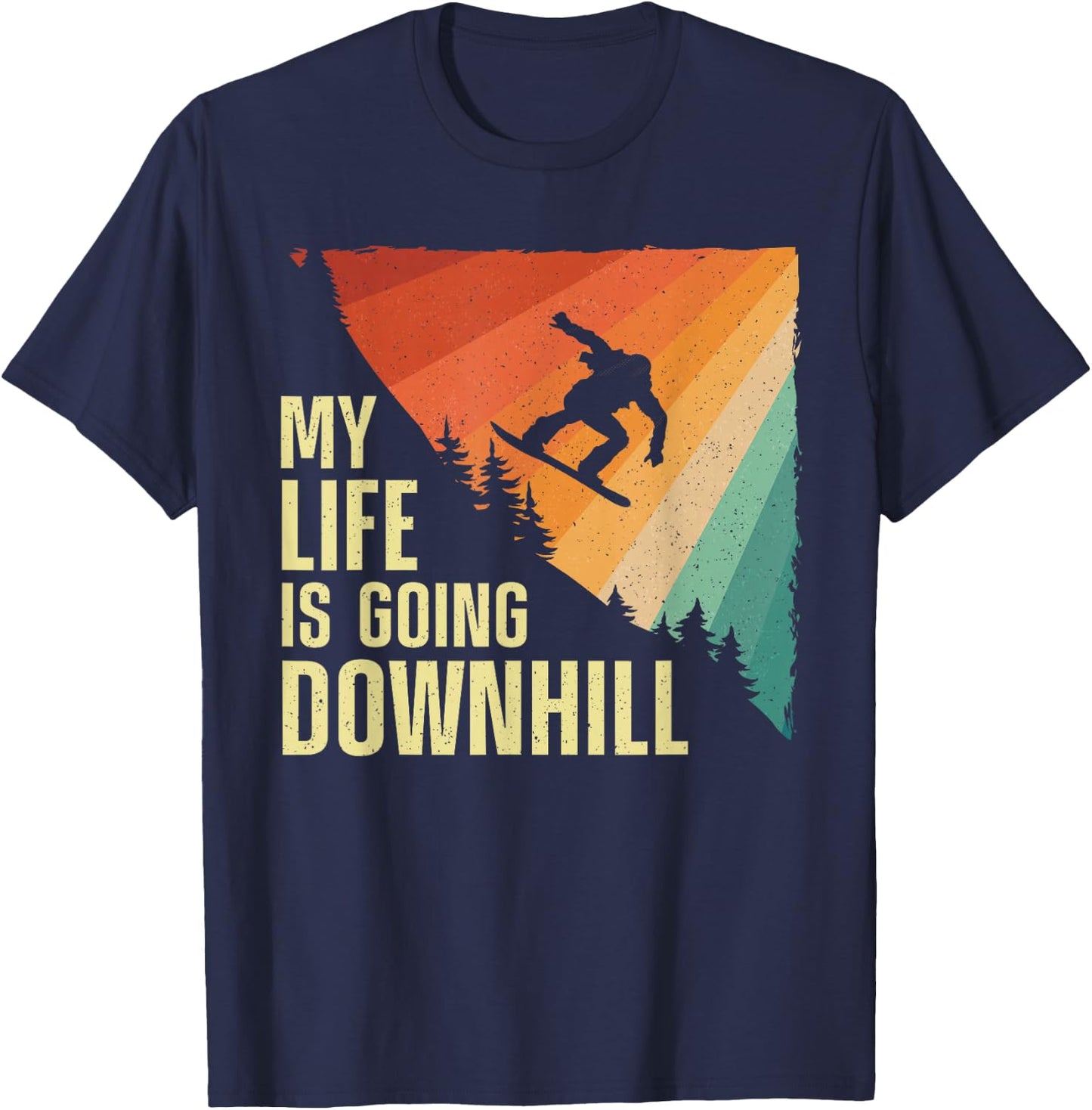 Cool Snowboarding Art Women Snowboard Snowboarder T-Shirt - T-Shirt | Navy